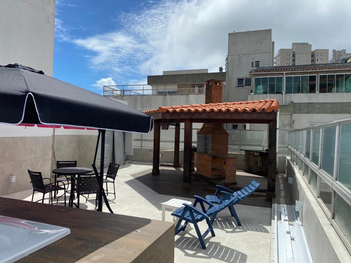 Cobertura Guarujá Apto com Jacuzzi e Churrasqueira Exterior foto