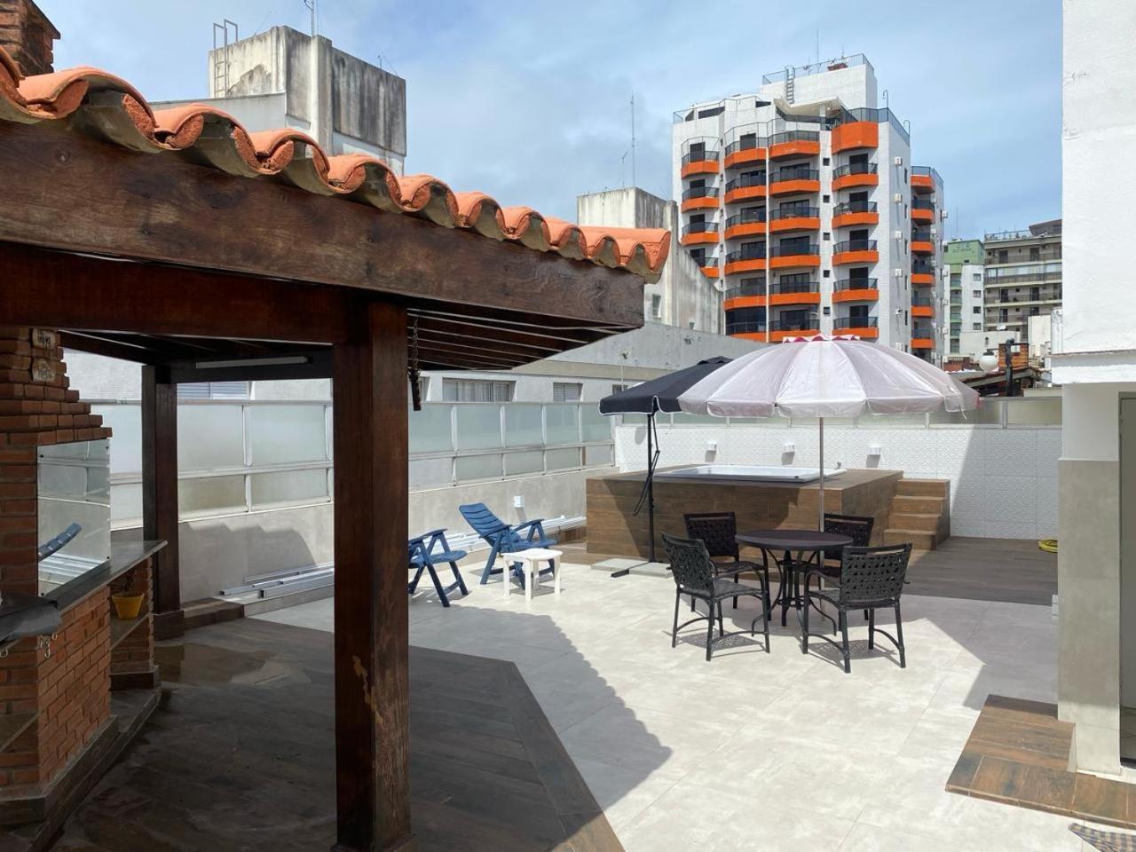 Cobertura Guarujá Apto com Jacuzzi e Churrasqueira Exterior foto
